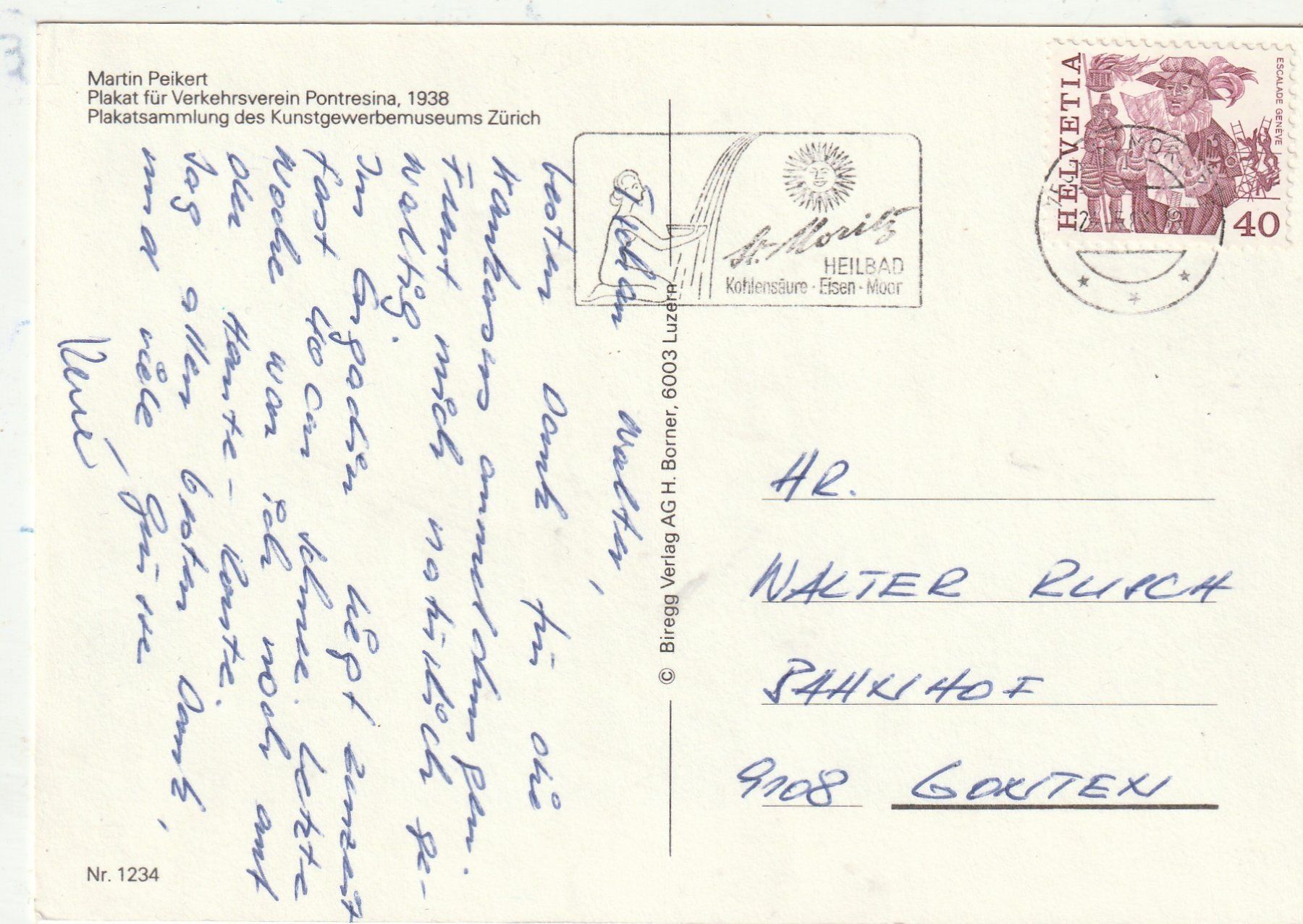 Cartoline postali: 2 AK. Schöne Engadiner Häuserschmuck – Usato da Lumbrein venduto da made02 2