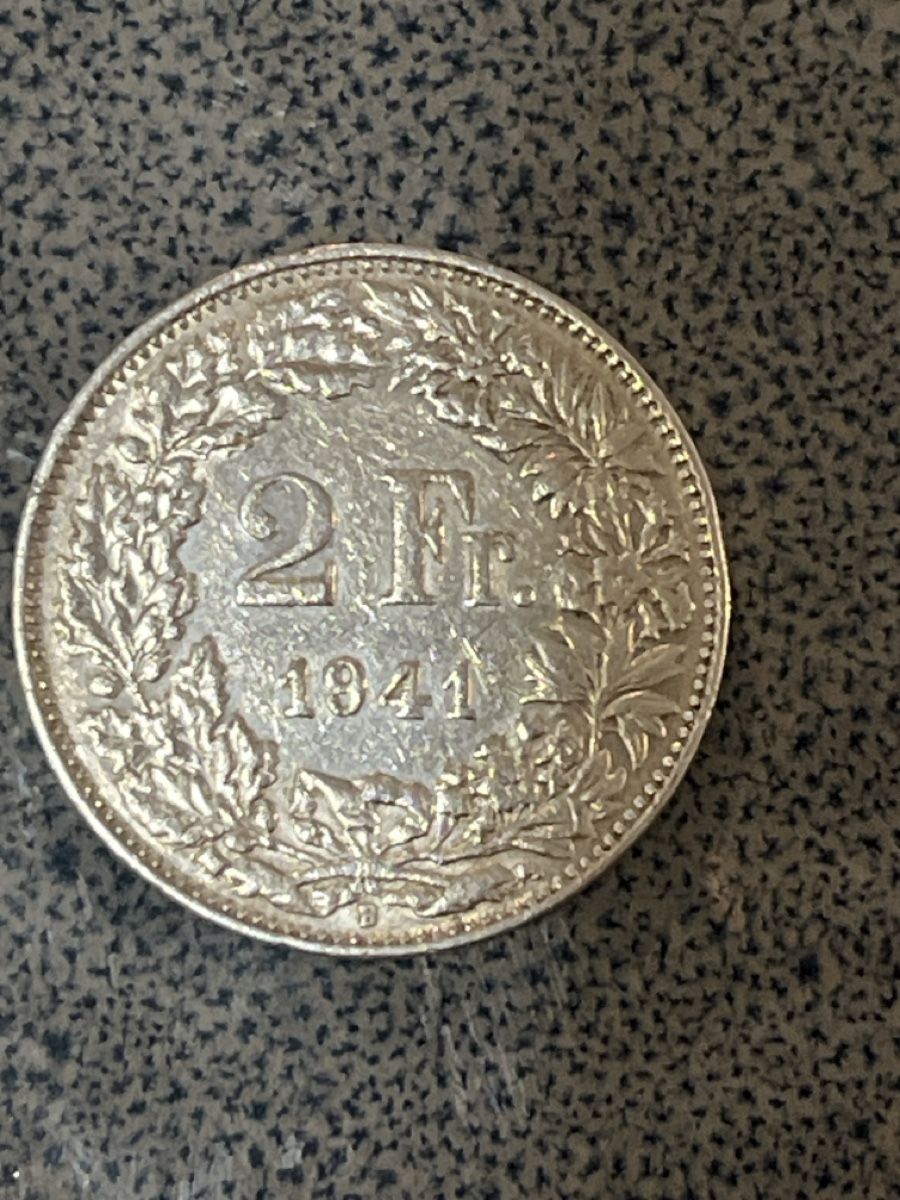Tutti le monete: Deux francs argent 1941 B – Usato da Prangins venduto da Rodard8