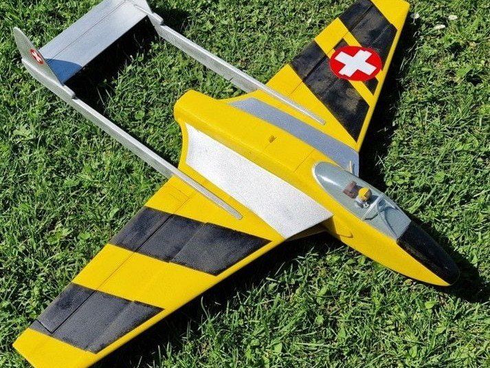 Modellismo RC: Depron-Bausatz Vampire EDF, Spw 920mm - KIT-Version – Nuovo e nell'imballaggio originale da Entlebuch venduto da Hebu
