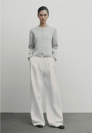 Cardigan Massimo Dutti à boutons en céramique