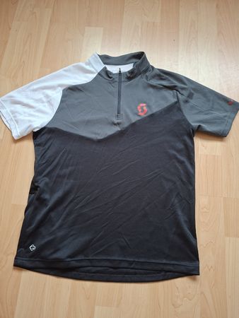 Scott Radtrikot kurzarm Grösse S dunkelgrau/weiss