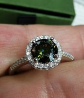 Bague argent avec diamant de moissanite de 1 ct certifié GRA