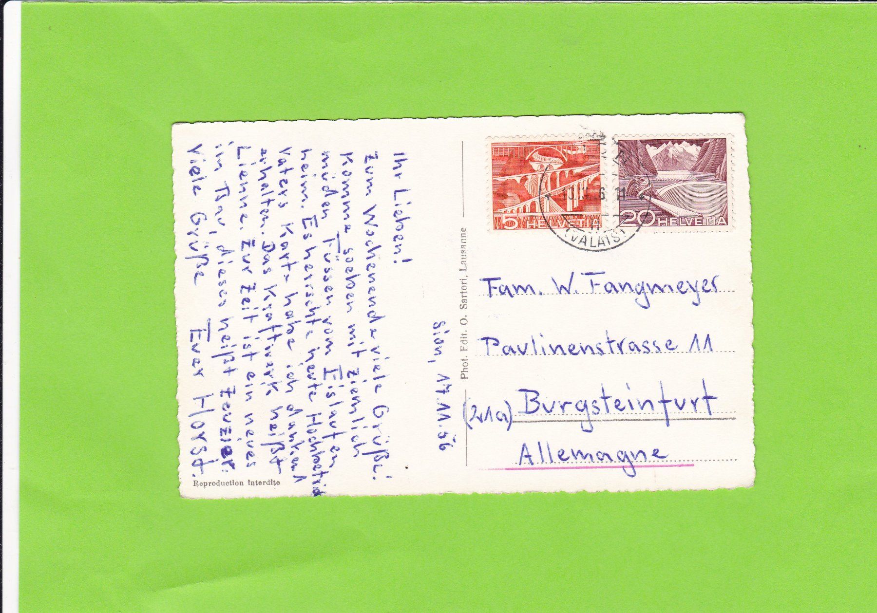 Cartoline postali: Sion – Usato da St. Peterzell venduto da neckertal 1