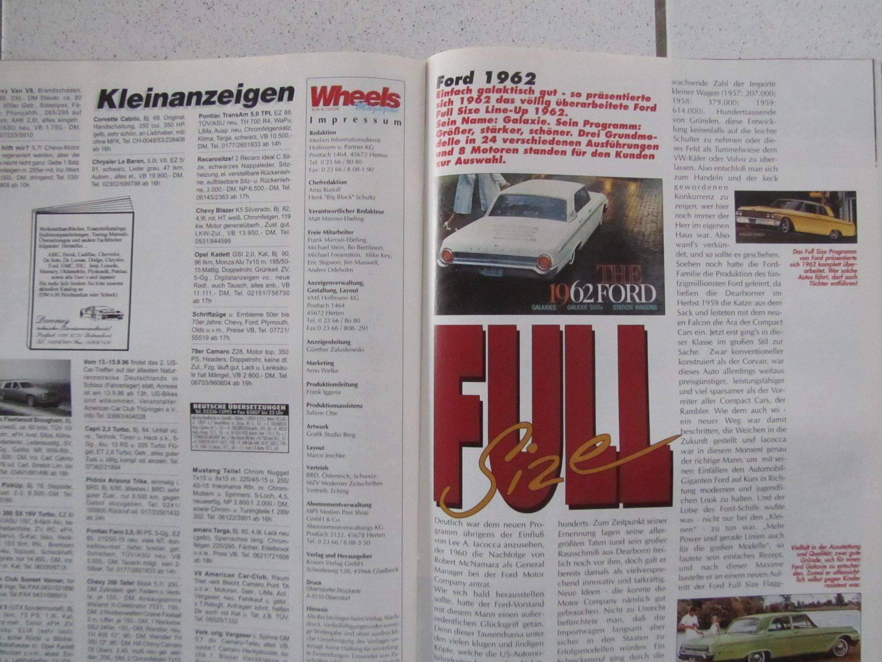 Riviste & Magazine: Wheels Automagazin Nr. 2 / 1996 – Usato da Weiningen ZH venduto da dietsch57 6