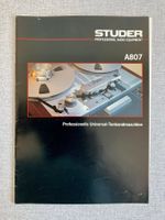 ORIG. VINTAGE REVOX A807 UNIVERSAL TONBANDMASCHINE PROSPEKT