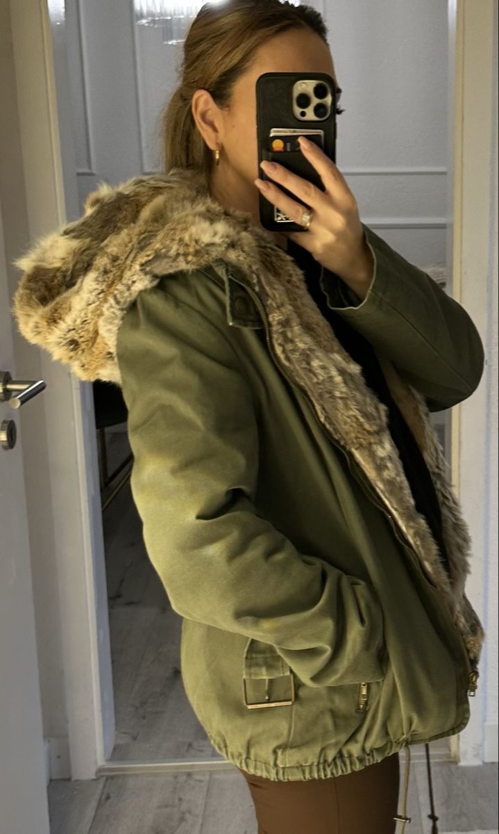 Giacche: Echtfell Jacke, Khaki, S – Usato da Frick venduto da Soleil4658 3