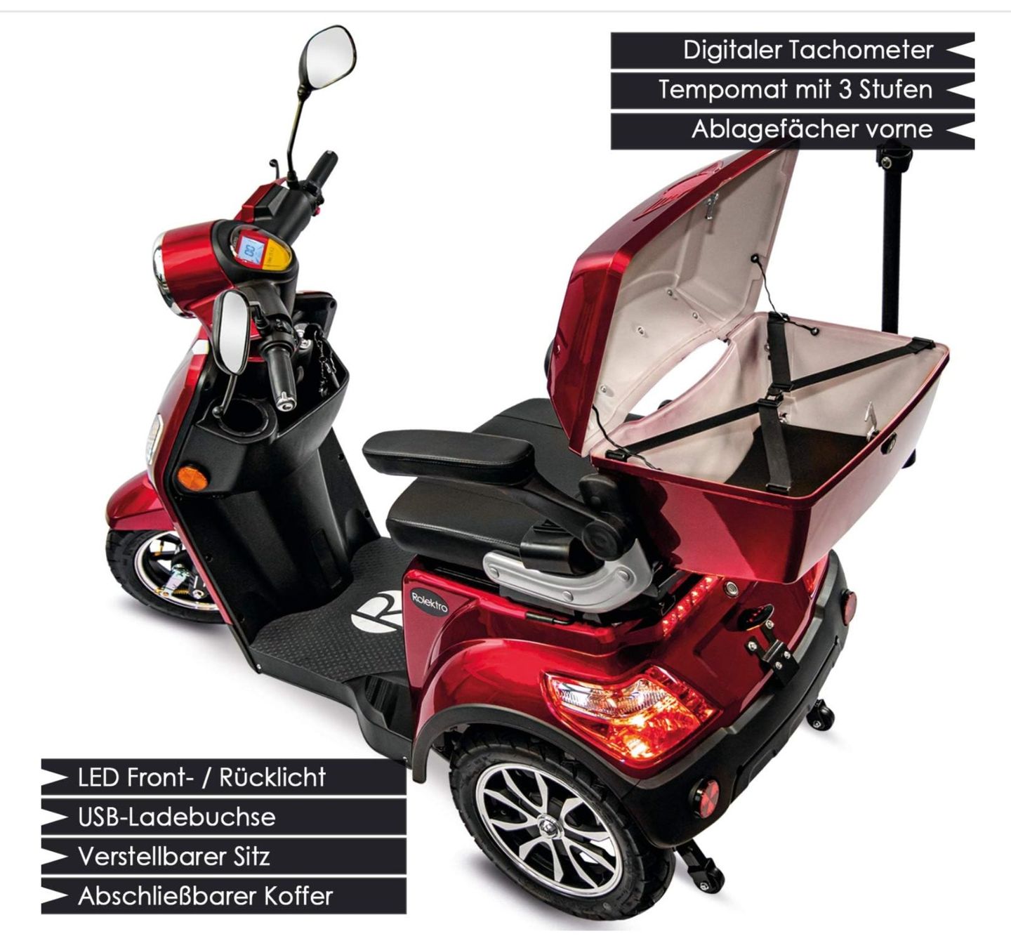 Veicoli elettrici: Rolektro E-Trike 25 V.3 Pro Dreirad Rot – Nuovo e nell'imballaggio originale da Mellingen venduto da Samiross 1