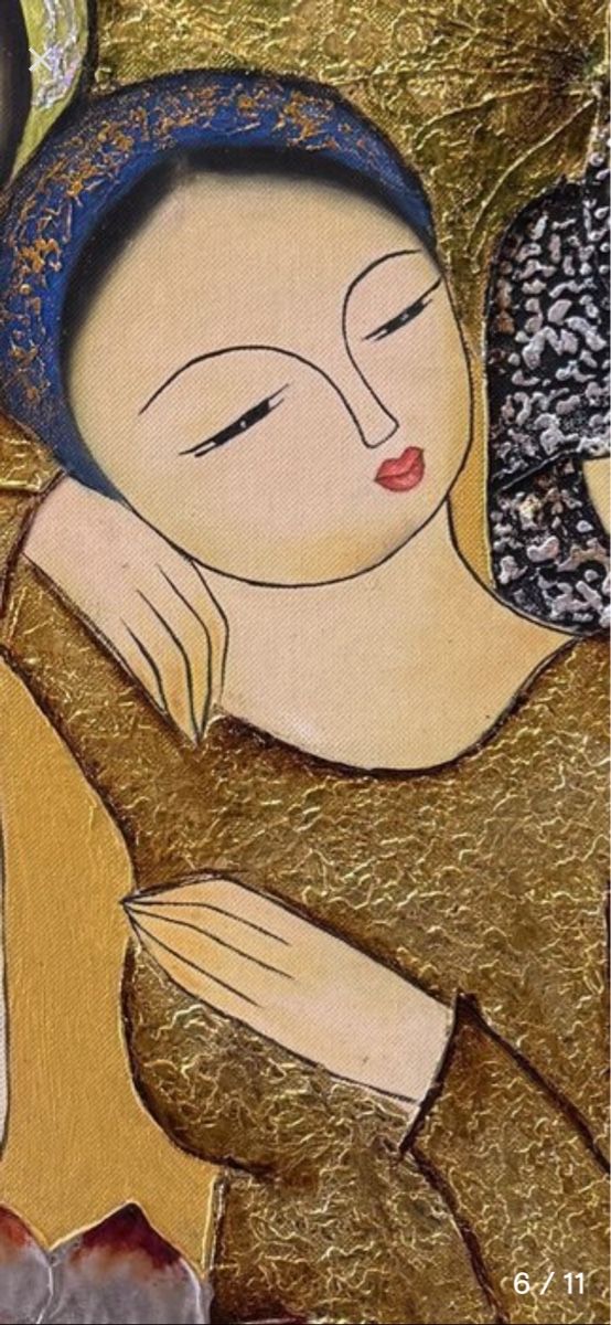 Gemälde: Chants de Lotus - Original Gemälde – Neu und originalverpackt aus Buchrain von Mr.Kim 3