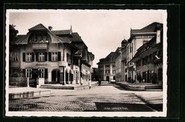 Langenthal, Strassenpartie mit Buchdruck