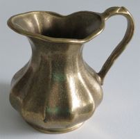 Krug Kanne 3 dl, Messing "Gilde Handwerk", Höhe 11.5 cm