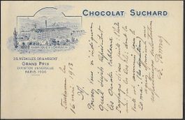 1913 PK Chocolat SUCHARD illust. o Lausanne sauber ab 1.-