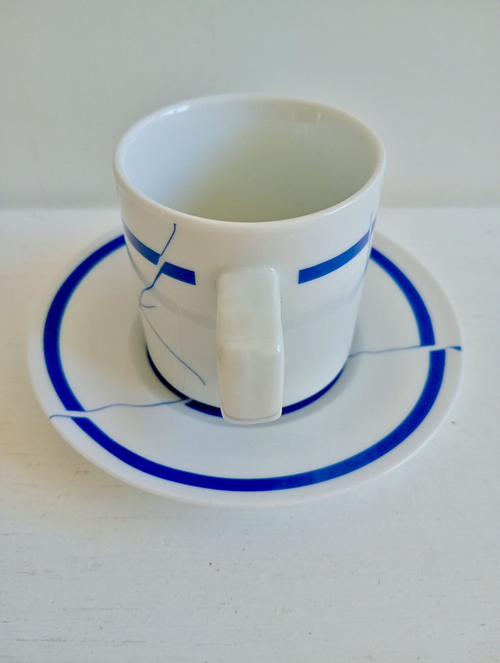Pfister Tazze: Espressotasse Möbel Pfister 2012 Blau Weiss – Usato da Allschwil venduto da Evgeniia78 2