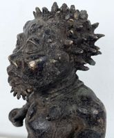 alter Benin Bronze Zwerg König Höhe 20,5 cm Kg 1,3 Top Stück