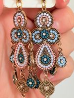 Boucles d'oreilles pendantes Lovisa style Bohème colorées