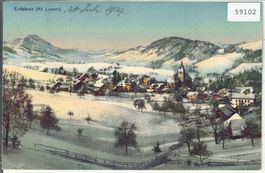 Entlebuch - Generalansicht im Winter - Litho