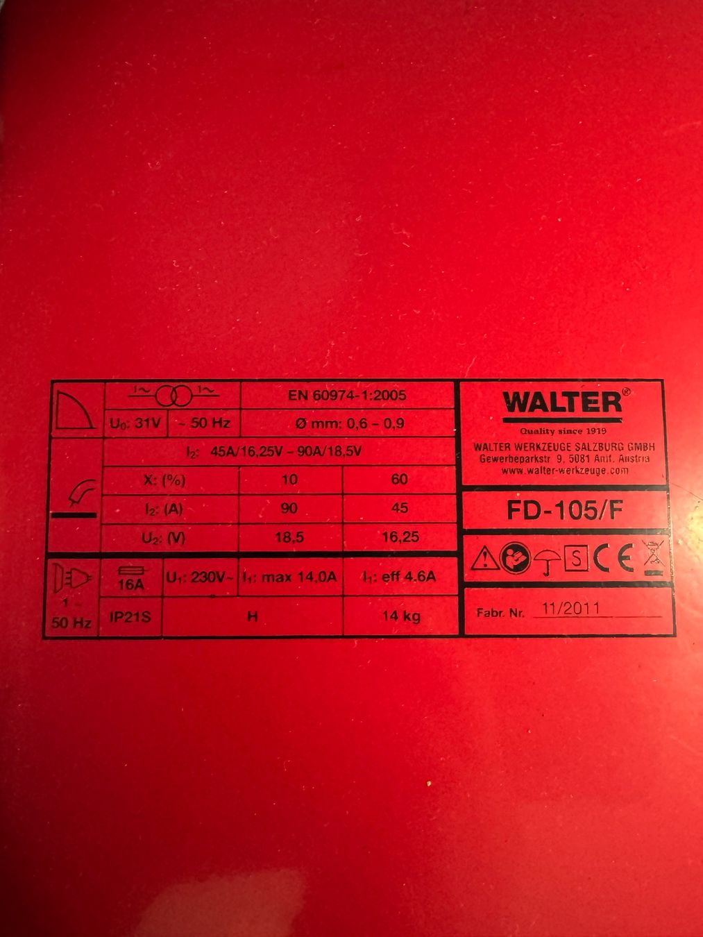 Saldatori: Schweissgerät Walter FD-105/F – Usato da Ostermundigen venduto da Gummibaerli63 3
