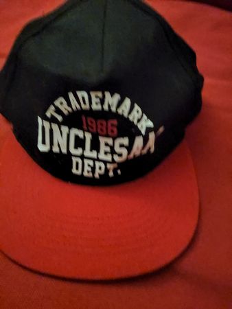 Coole Uncle Sam Cap/Kappe, Schwarz/Rot, Top Zustand! q