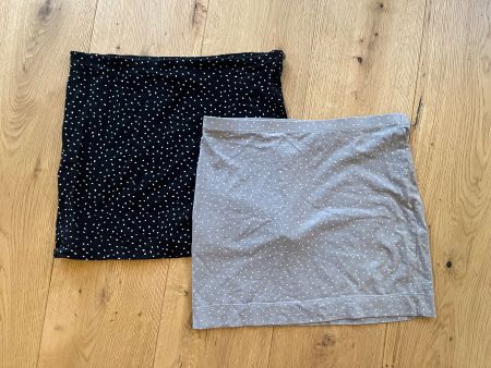 H&M Basic Tube Röcke Punkte 2er Set S Jersey