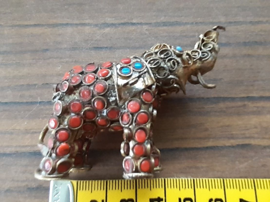 Alle Dekorationen: Antiker Elefant Tibet Granate Türkis – Gebraucht aus Mörschwil von antiksalon21 6