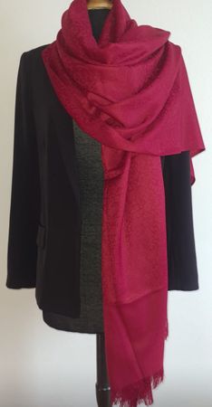 Echarpe chaude 100% Cachemire rouge, Automne/Hiver