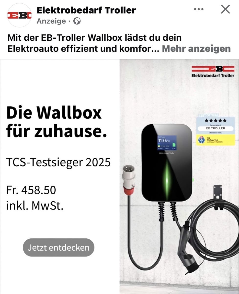 Batterie-Ladegeräte: Wallbox – Gebraucht aus Lengnau BE von ber_yhl5