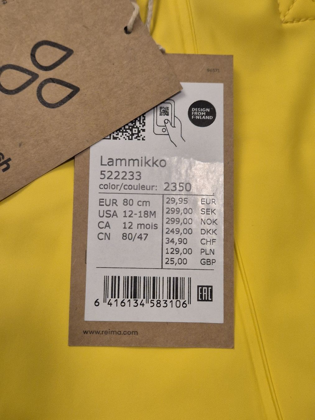 Reima Pantaloni: Reima Lammikko-Gummihose 80 – Nuovo e nell'imballaggio originale da Adliswil venduto da monikas47 2