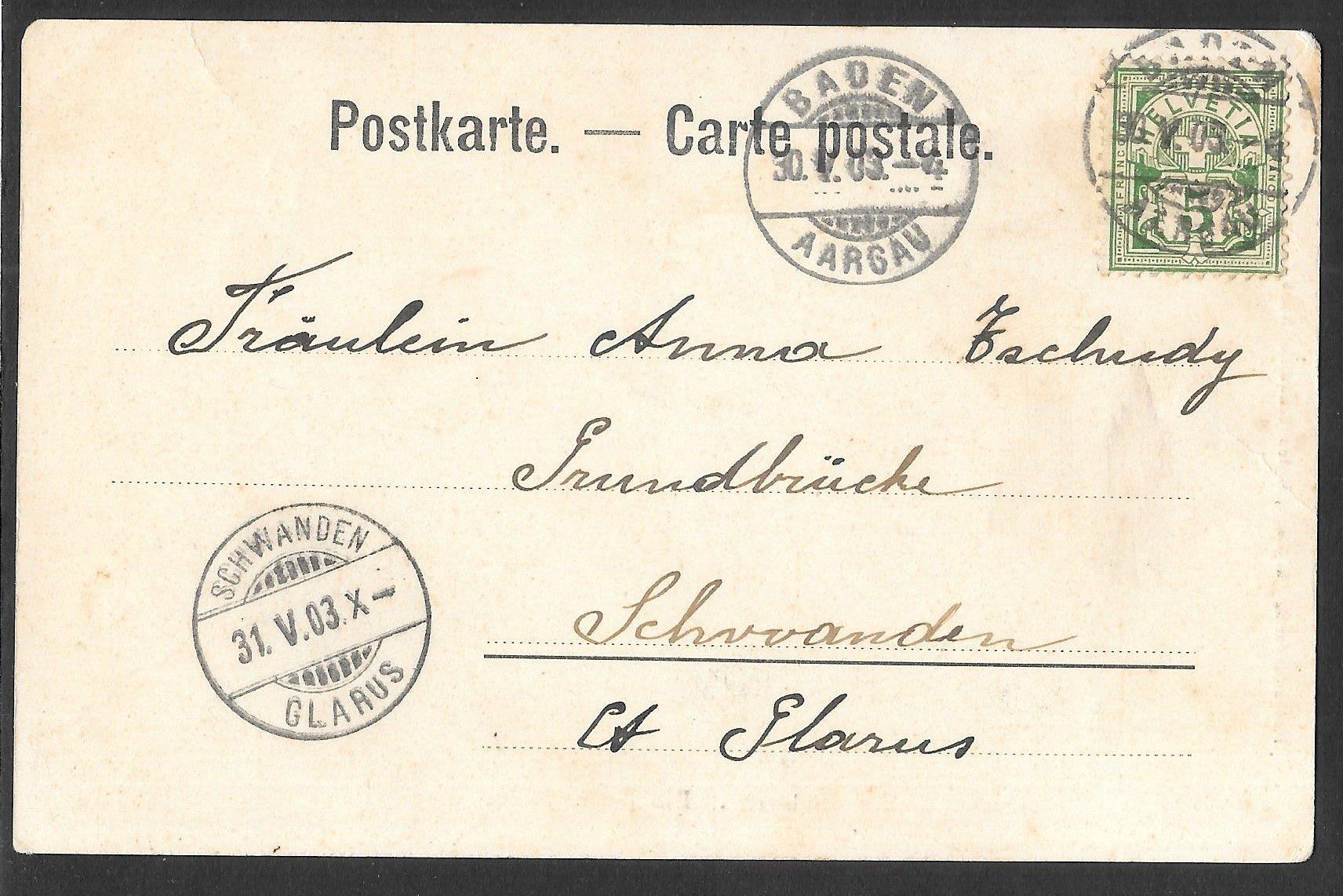 Cartes postales: Baden Kurkapelle – D'occasion à Olten par clotaldi 1