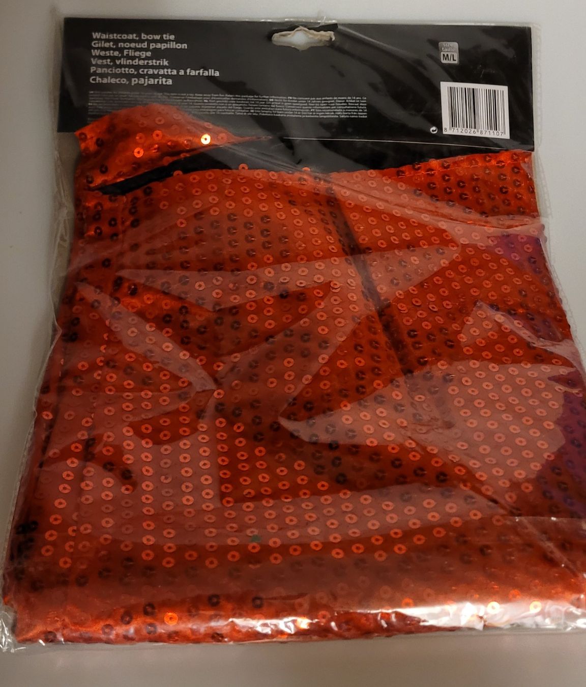 Costumi: Kostüm Weste und Fliege rot Grösse M/ L – Nuovo e nell'imballaggio originale da Oberuzwil venduto da aseinkaufswelt 1