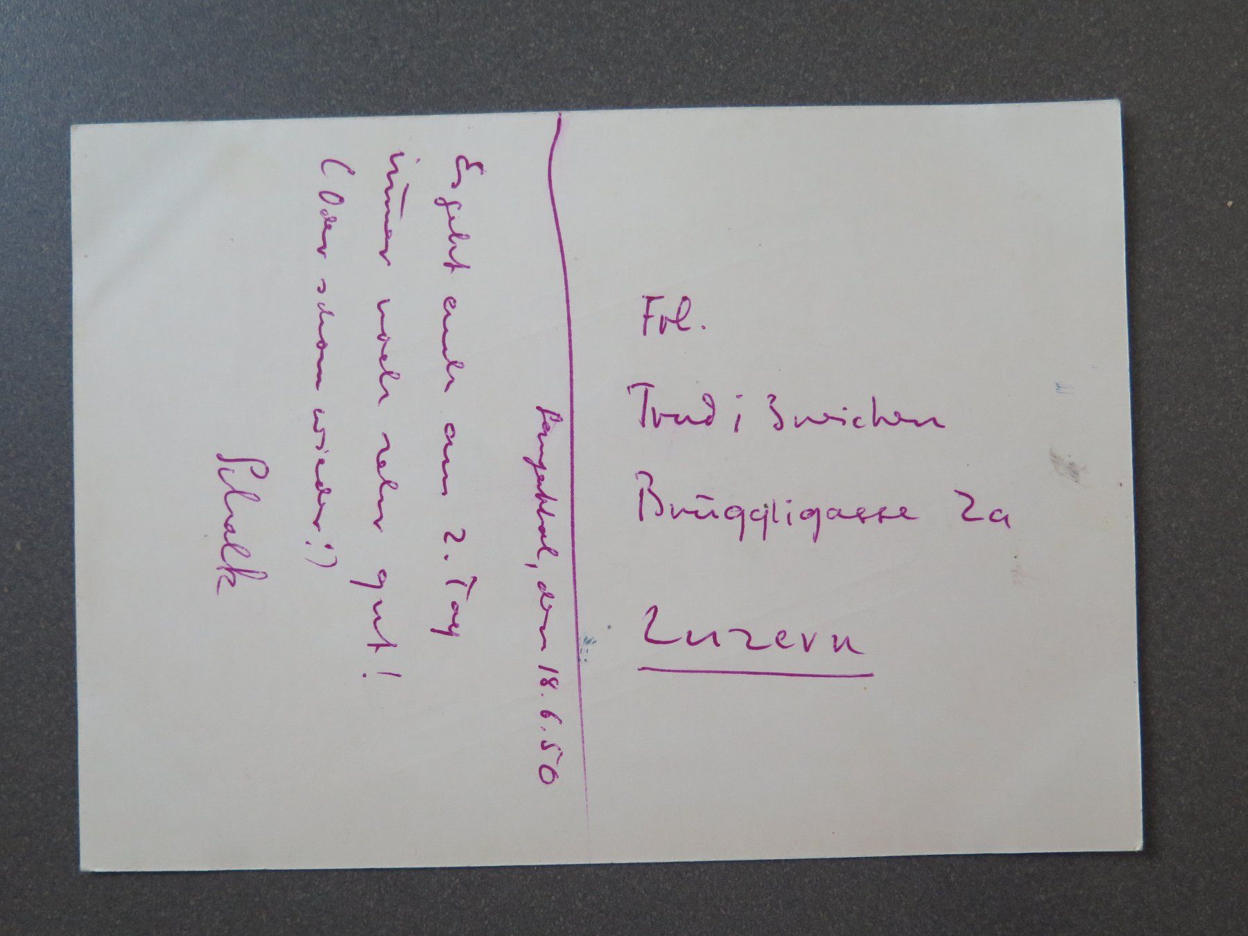 Cartoline postali: STUDENTIKA - HELVETIA BERN(?) - dat. 1950 – Usato da Wittenbach venduto da lipasal 1