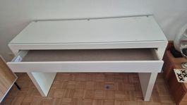 Schminktisch / Konsole weiss mit Glasplatte, 1 Schublade