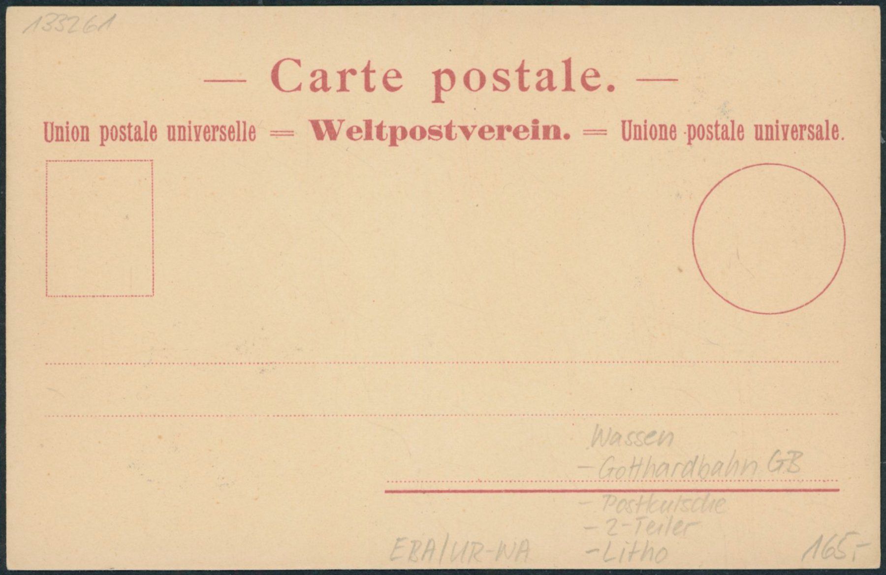 Cartoline postali: UR Wassen - Gotthard Bahn GB - Litho – Nuovo (secondo la descrizione) da Schindellegi venduto da Jonathan77 1
