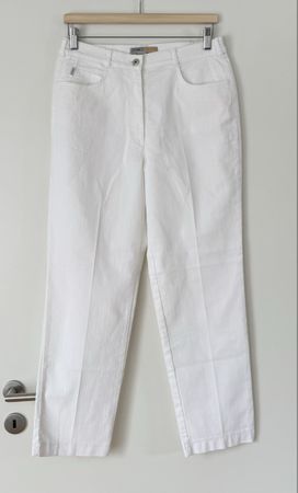 Zerres Damen Hose Gr. 38 kurz = 19 weiss - Comfort-N 