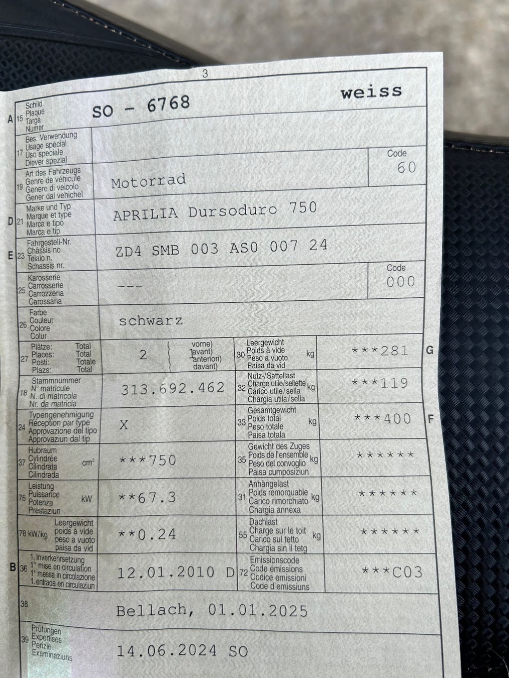 Aprilia Strasse: Aprillia Dorsoduro 750 – Gebraucht aus Winznau von Balmis111 9
