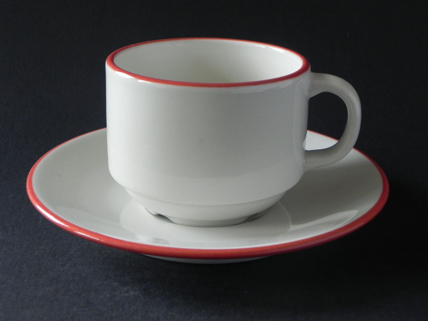 Rössler Tassen: RÖSSLER Espressoset mit rotem Rand – Neu (gemäss Beschreibung) aus Zürich von LodgE-21