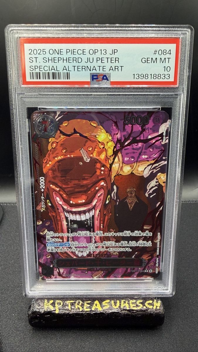 Cartes à collectionner: One Piece St. Shepherd Ju Peter OP13-084 Red Version PSA10 – Neuf (Voir description) à Rolle par KPTreasures