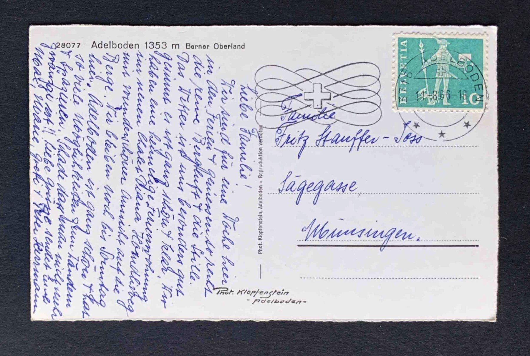 Cartoline postali: AK Adelboden Berner Oberland – Usato da Goldau venduto da artelier1 1