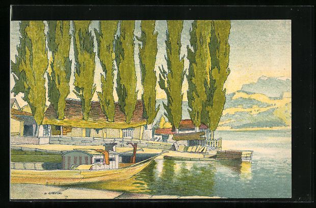 Ansichtskarten: Männedorf, Bootsanlegestelle am Zürich – Gebraucht aus Berlin von bartko-reher