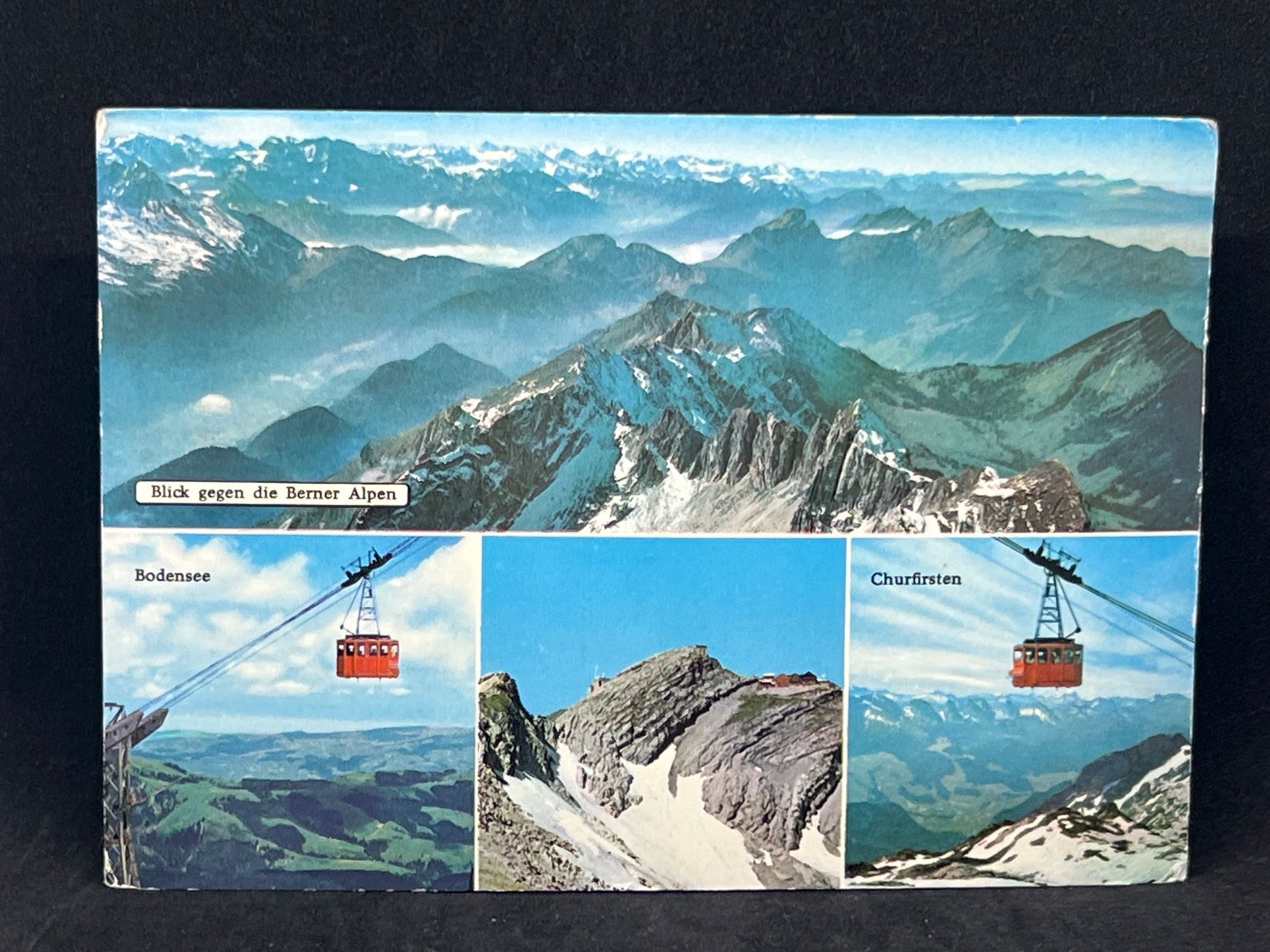 Cartoline postali: Ansichtskarte: Blick vom Säntisgipfel – Usato da Widnau venduto da Brusi9