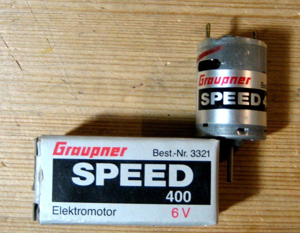 Graupner Modellismo RC: Graupner SPEED 400 6,0V elektro brushed motor – Nuovo e nell'imballaggio originale da Genève venduto da Hucotra