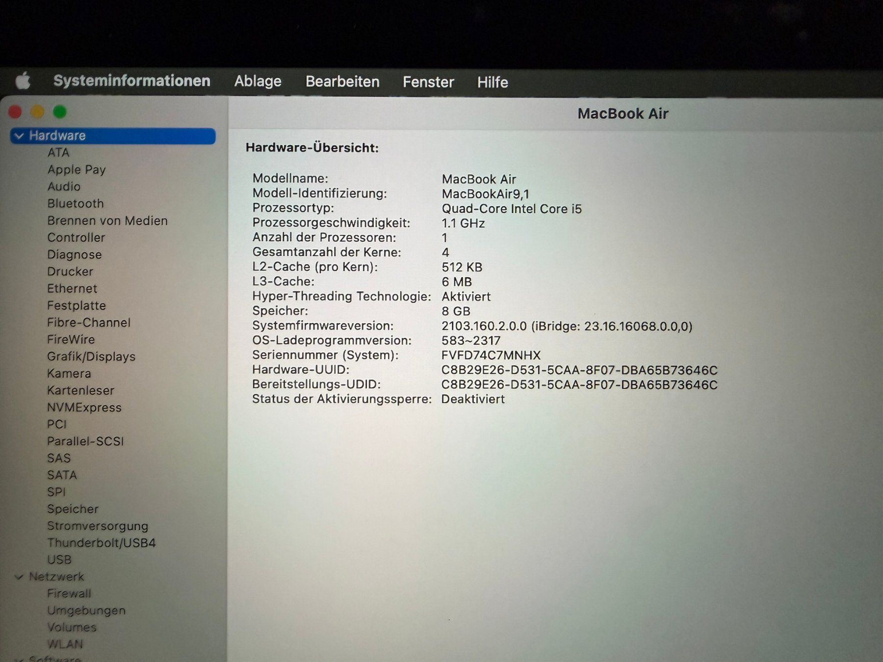 Apple Notebooks: Macbook Air 2020 Model A2179#28 – Gebraucht aus Au SG von bah_6f5w 6