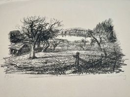 Lithographie von Kündig 53/60 Arches Papier