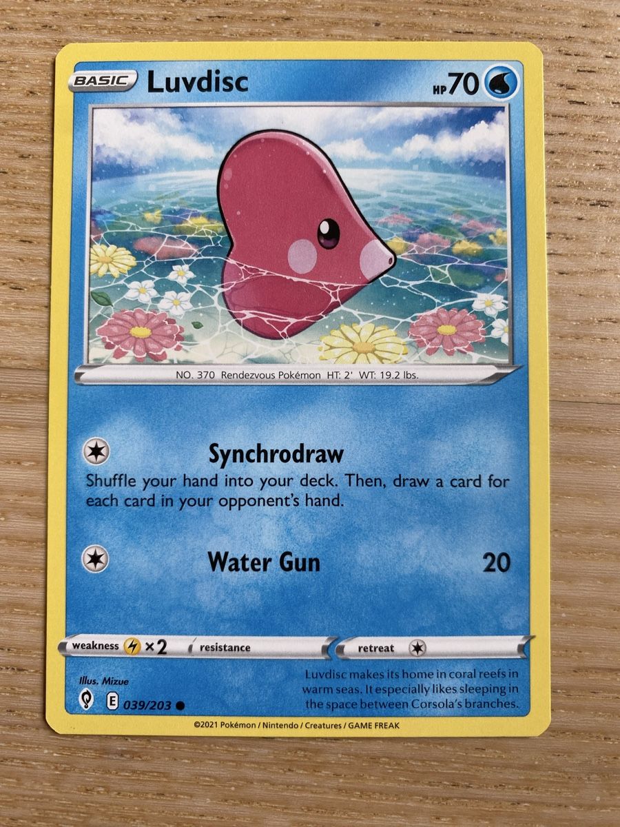 Pokémon Sammelbilder & Trading cards: Pokémon Luvdisc Karte 039/203 E – Neu (gemäss Beschreibung) aus Haldenstein von lisipe