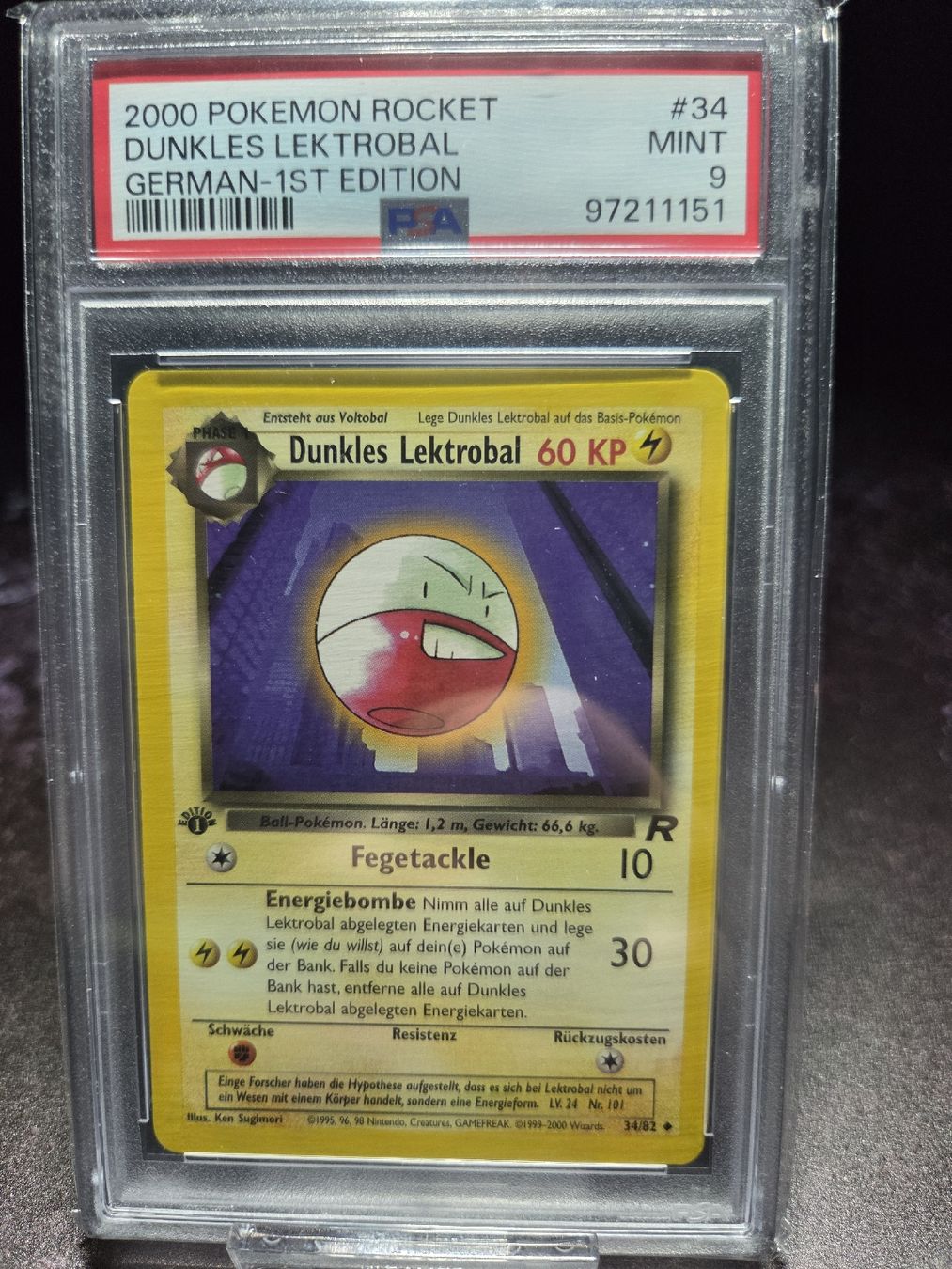 Pokémon Carte collezionabili: 2000 POKEMON ROCKET #34 DUNKLES LEKTROBAL GERMAN-1ST EDITION – Usato da Lauerz venduto da gp9_zt9k 2