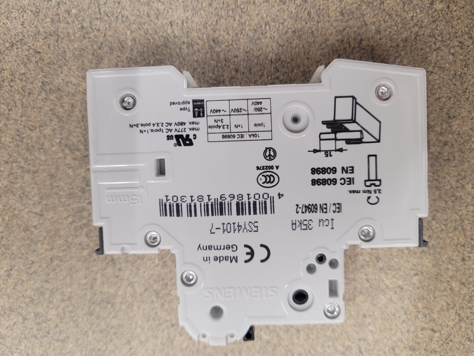 Siemens Interruttori: Siemens SSY41 MCB C1 Sicherungsautomat – Usato da Vitznau venduto da Vitznau84 4