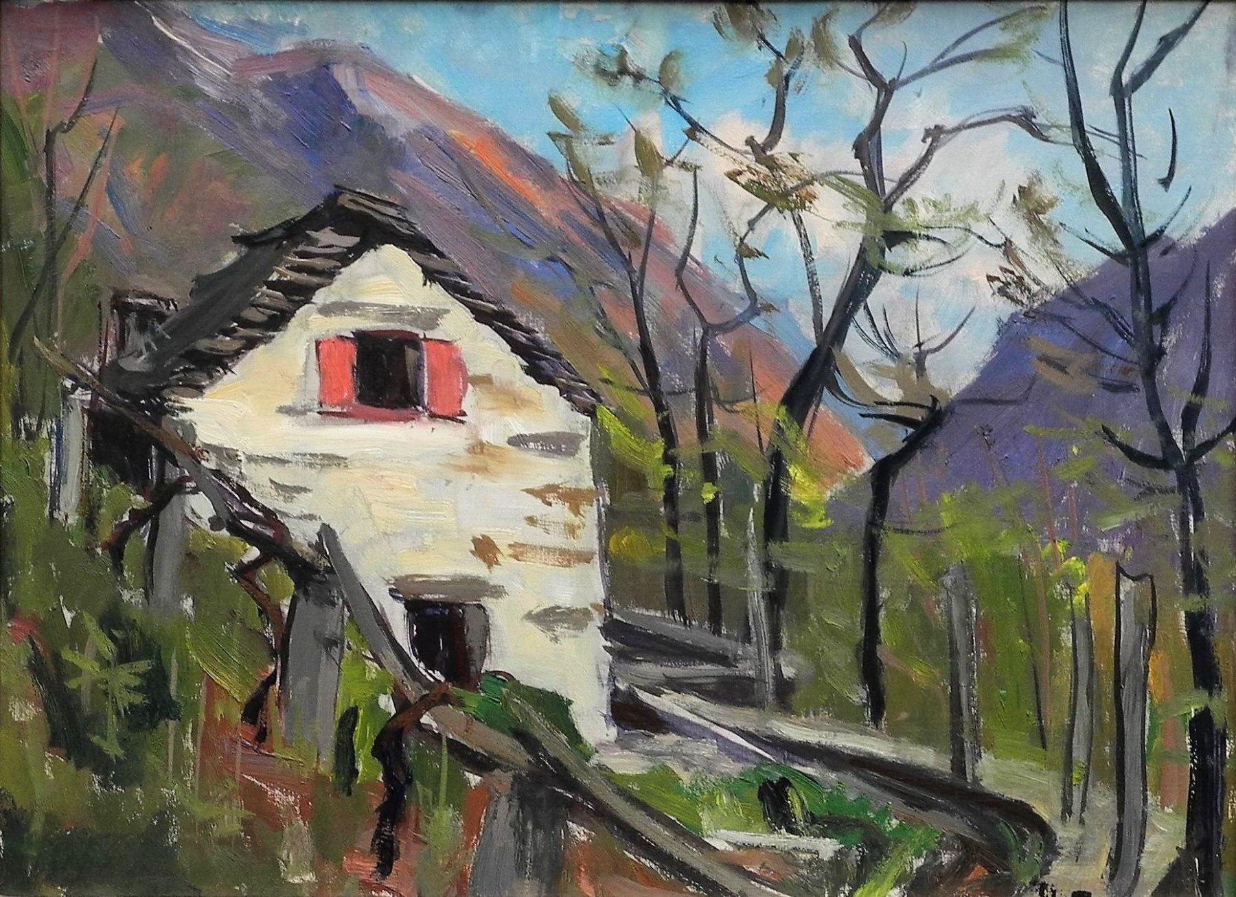 Gemälde: Hanni Bay 1885 – 1978 Frühling Tal im Tessin – Gebraucht aus Schlossrued von RareKunstWelt 1