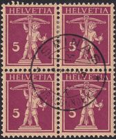 1927, Nr.170, Vierererblock von SPINAS (GR) tadellos sauber.