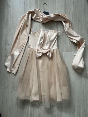 Glamouröses Cocktailkleid Gr. 36 mit Schal