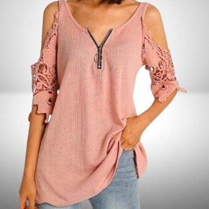 💋 Sexy V-Ausschnitt Sweatshirt mit Reißverschluss 💫