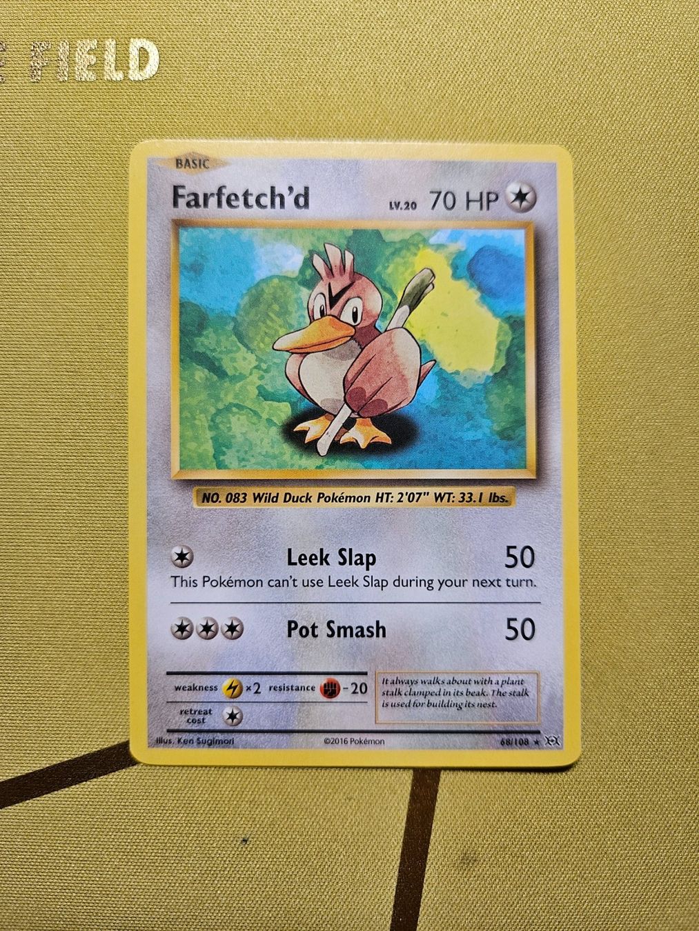 Pokémon Carte collezionabili: Evolutions - Farfetch'd 68/108 – Usato da Bellinzona venduto da Pokemarco