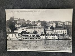 Alte PK / Lago di Lugano Debarcadero avanti Hotel Bellevue 